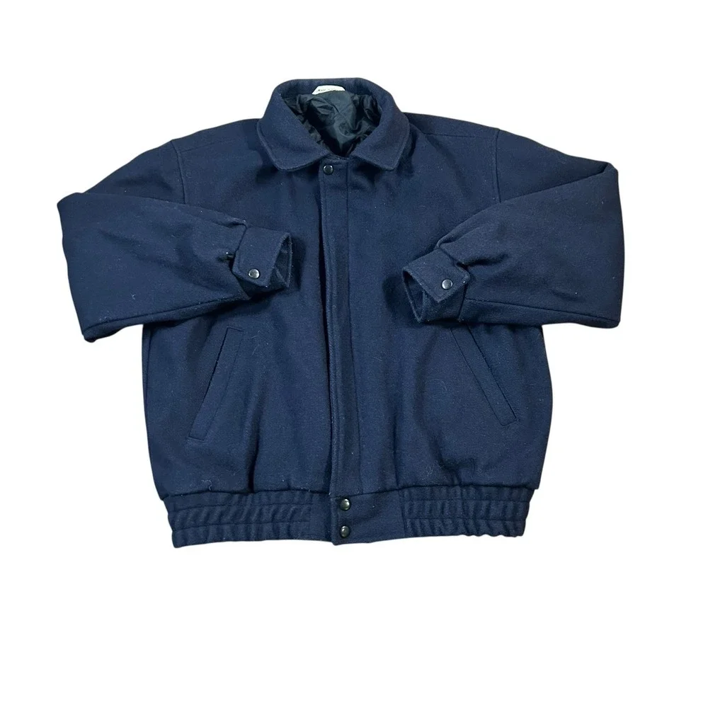 Vintage 70's DASH Mens Size Medium‎ Wool Coat Winter Bomber Varsity Jacket